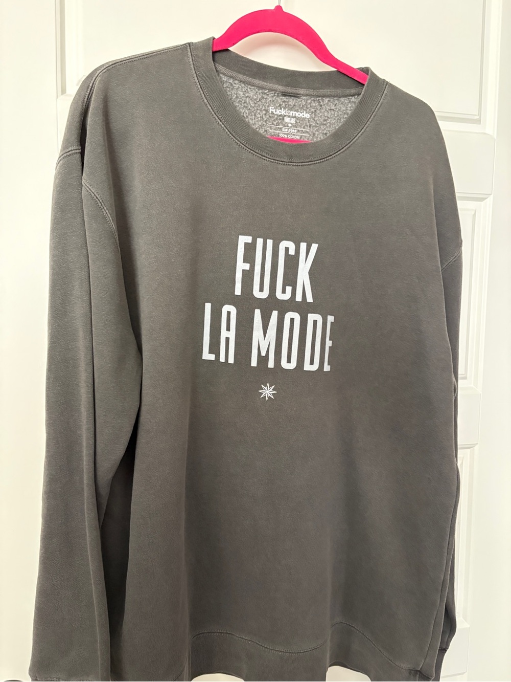 F..k la Mode vintage wash Gray tunic Sweatshirt